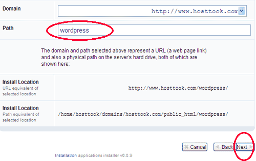WordPress Automatic installation