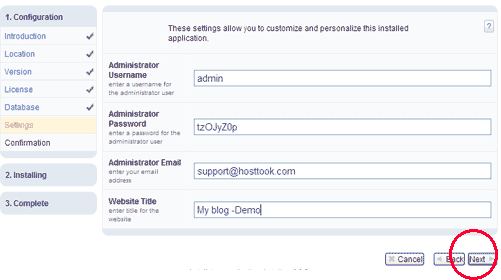 WordPress Automatic installation