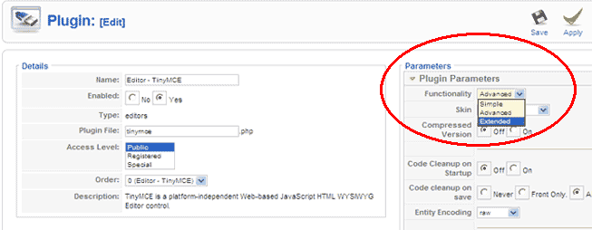how-to-change-joomla-editor-TinyMCE-standard-to-TinyMCE-extended
