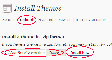 การติดตั้ง Theme ให้ WordPress