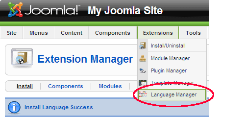 การติดตั้งภาษาไทย สำหรับ Joomla